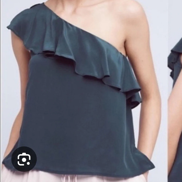 Nwt Maeve Anthropologie Holly Silk One Shoulder Blouse - Picture 1 of 5